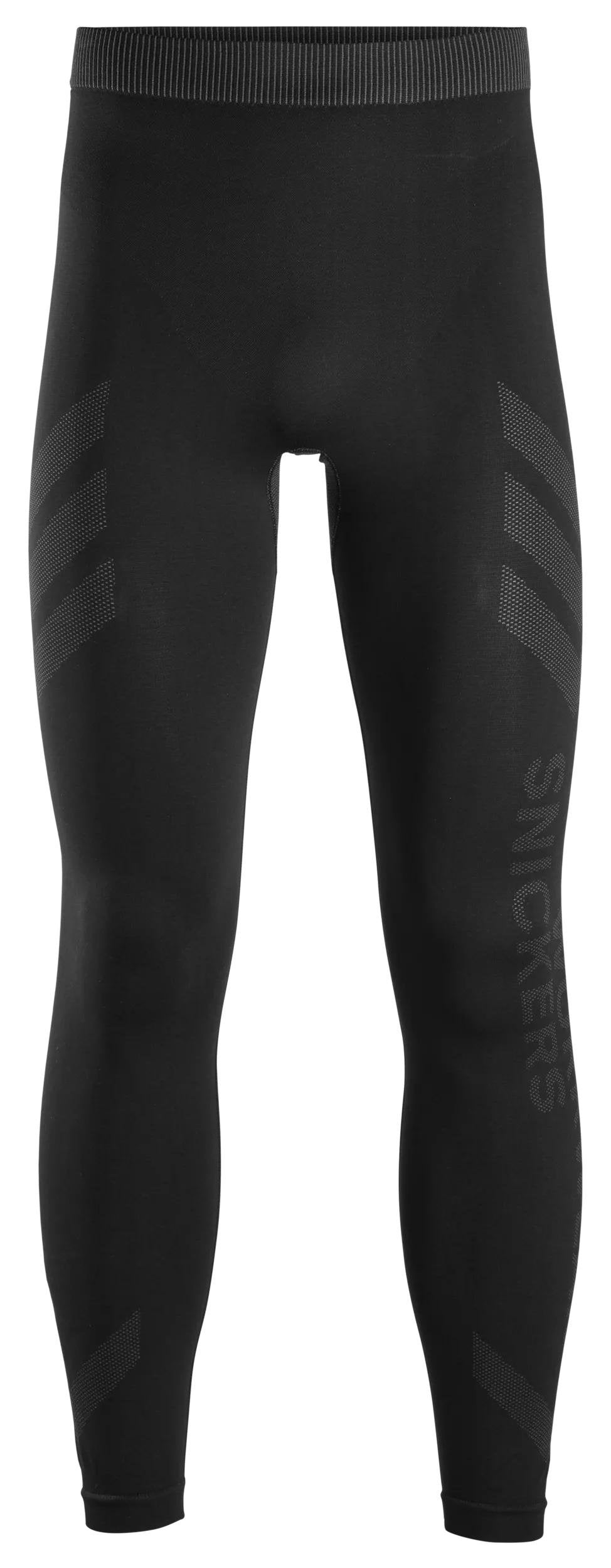 Snickers Workwear Seamless Base Layer, In Motion Bottoms in Black/Grey