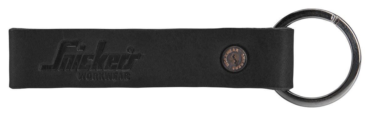 Snickers Workwear Leather Keyring in Black
