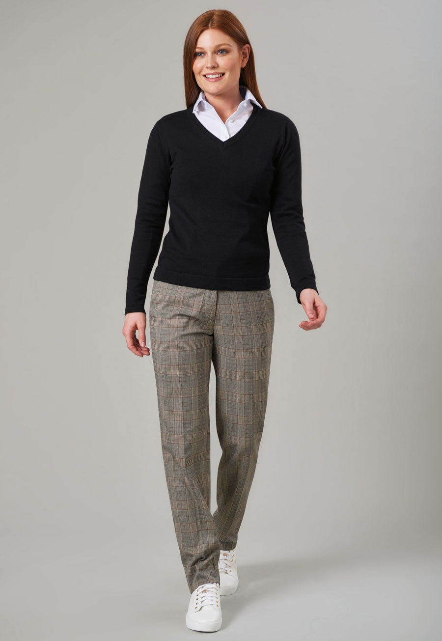 Brook Taverner Stella Trouser in Grey Check, image 9