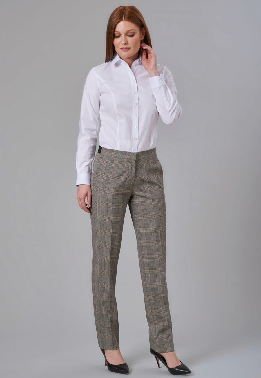 Brook Taverner Stella Trouser in Grey Check, image 3