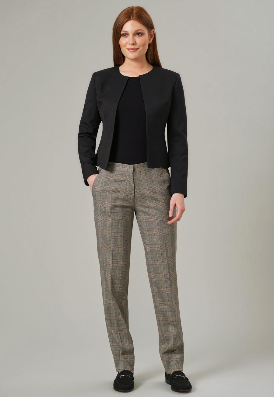 Brook Taverner Stella Trouser in Grey Check, image 7