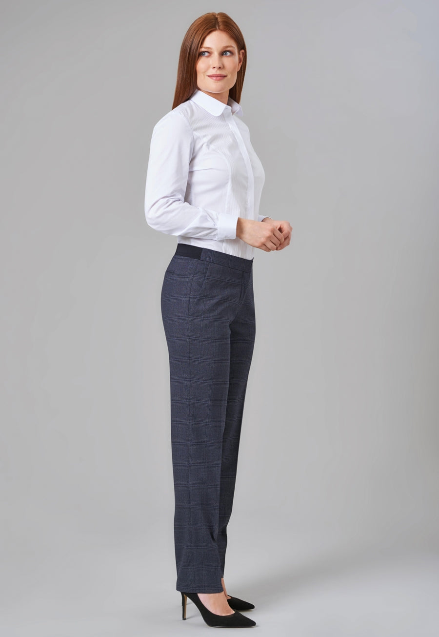 Brook Taverner Stella Trouser in Navy Check, image 2