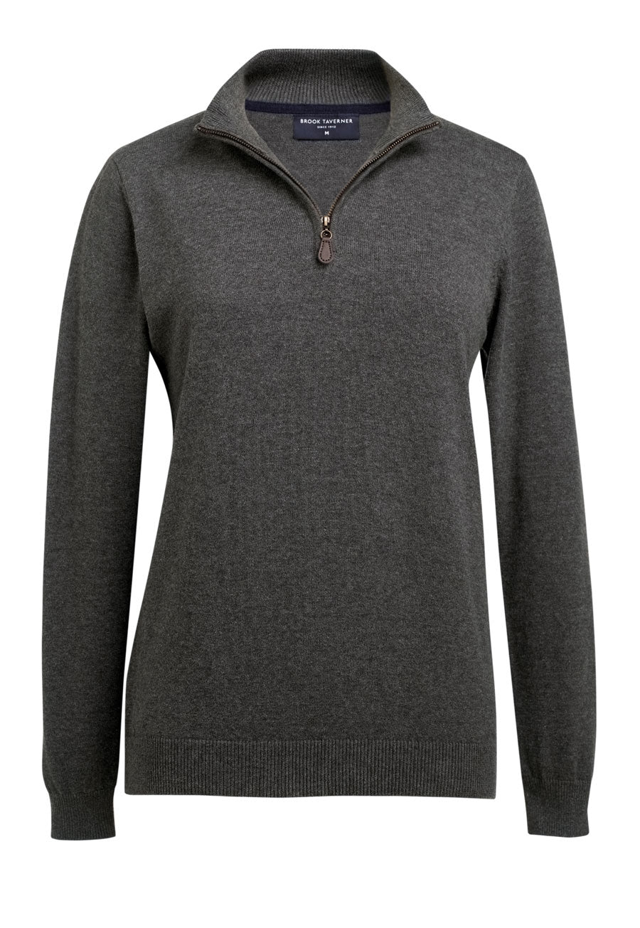 Brook Taverner Taylor 1/4 Zip Jumper in Charcoal, image 2