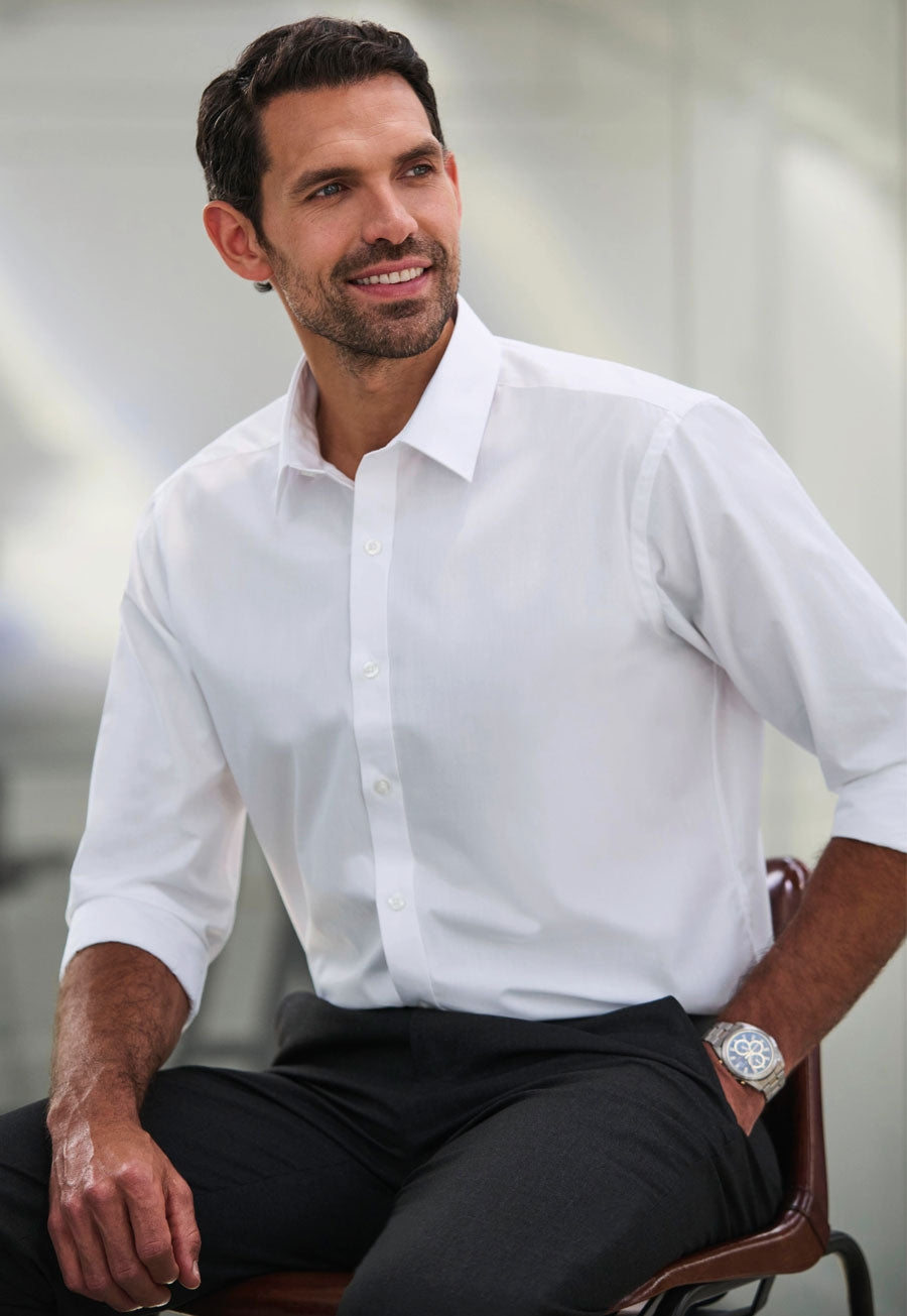Brook Taverner Titan Shirt in White, image 3
