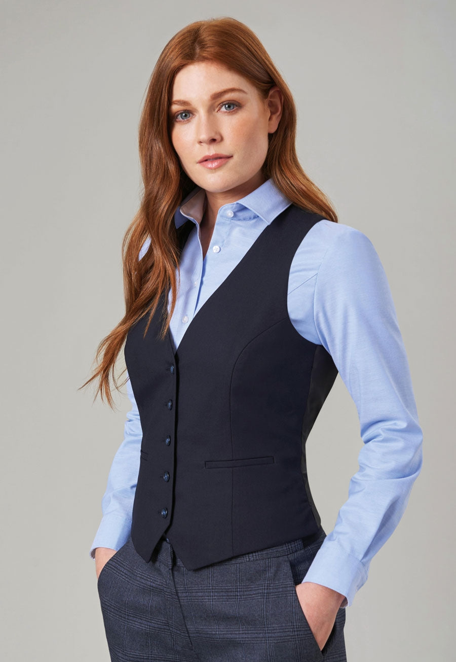 Brook Taverner Toulouse Waistcoat in Navy, image 4