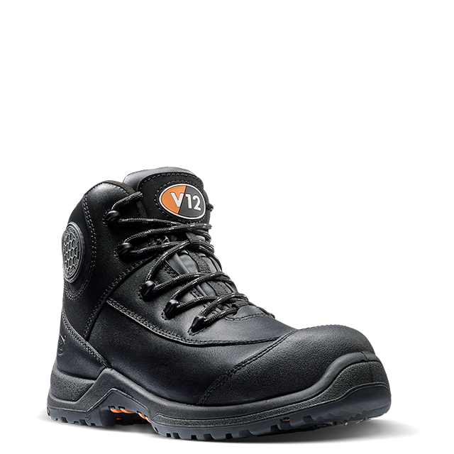 V12 Intrepid IGS V1720 S3 SRC HRO safety boot in Black – angle
