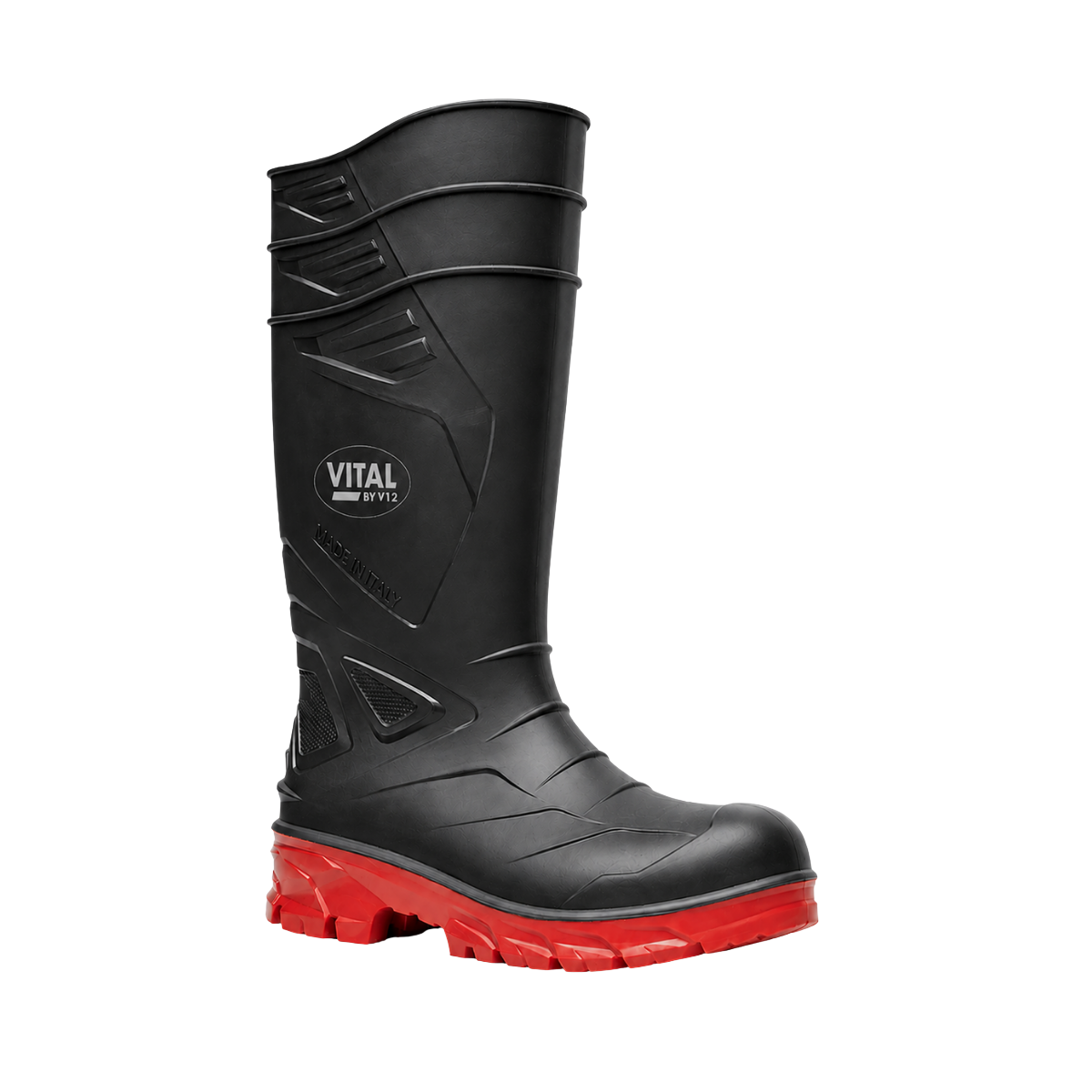 V12 Titan X Black S5 Wellington VW256.02 S5 SR FO safety boot in Black/Red – 1
