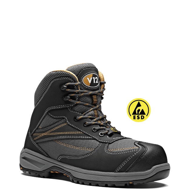 V12 Torque IGS V1940 S1P SRC HRO safety boot in Grey – angle