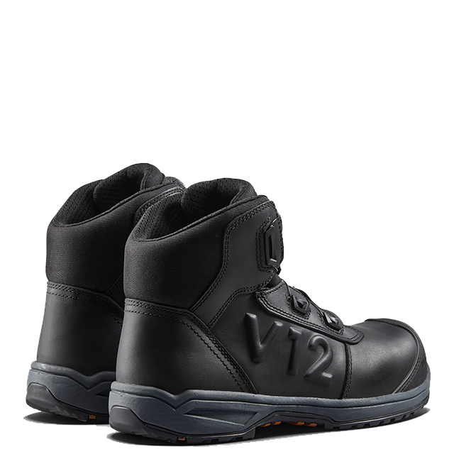 V12 Valiant IGS V2520 SR HRO FO safety boot in Black – heel