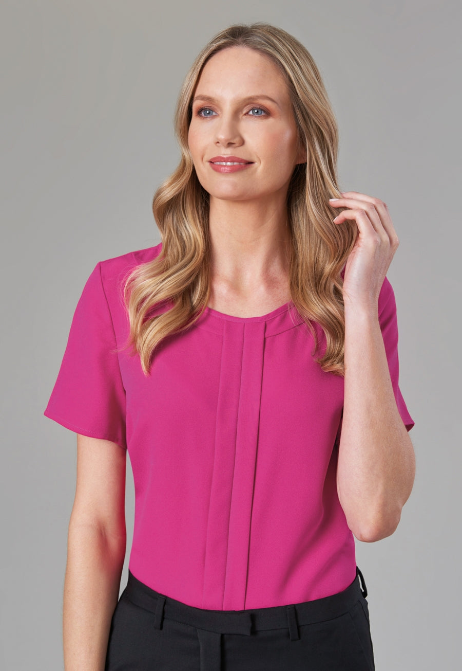 Brook Taverner Verona Blouse in Fuchsia, image 7