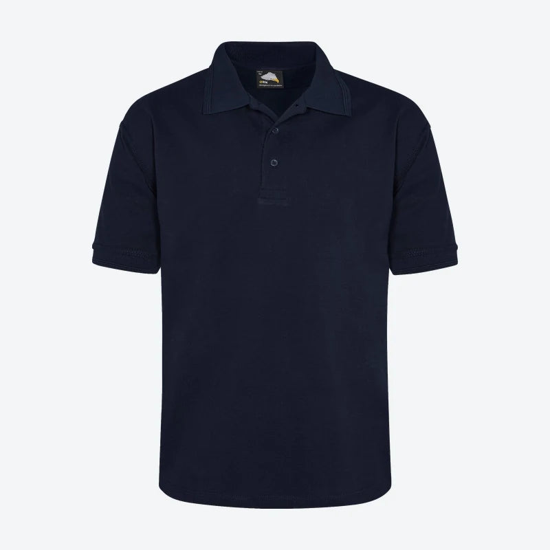 ØRN Petrel 100% Cotton Poloshirt – Navy – front